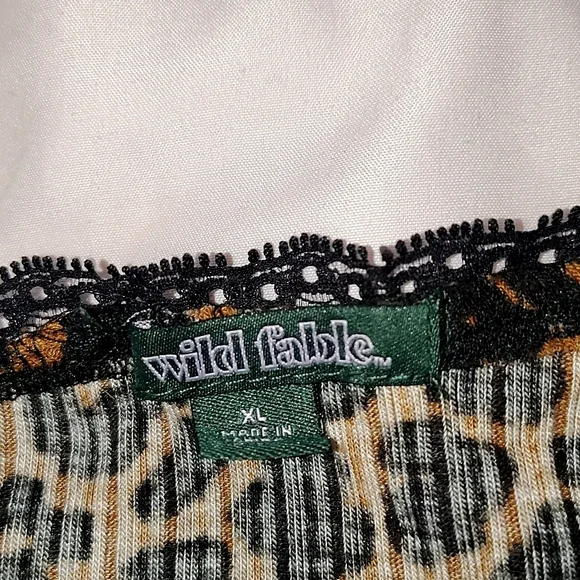 Wild Fable Leopard Lace Trim Chemise - Picture 8 of 10